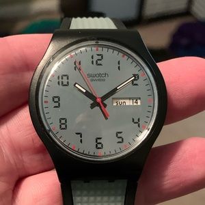 Swatch Watch - Silver Mirror Dial Swiss Goodness!